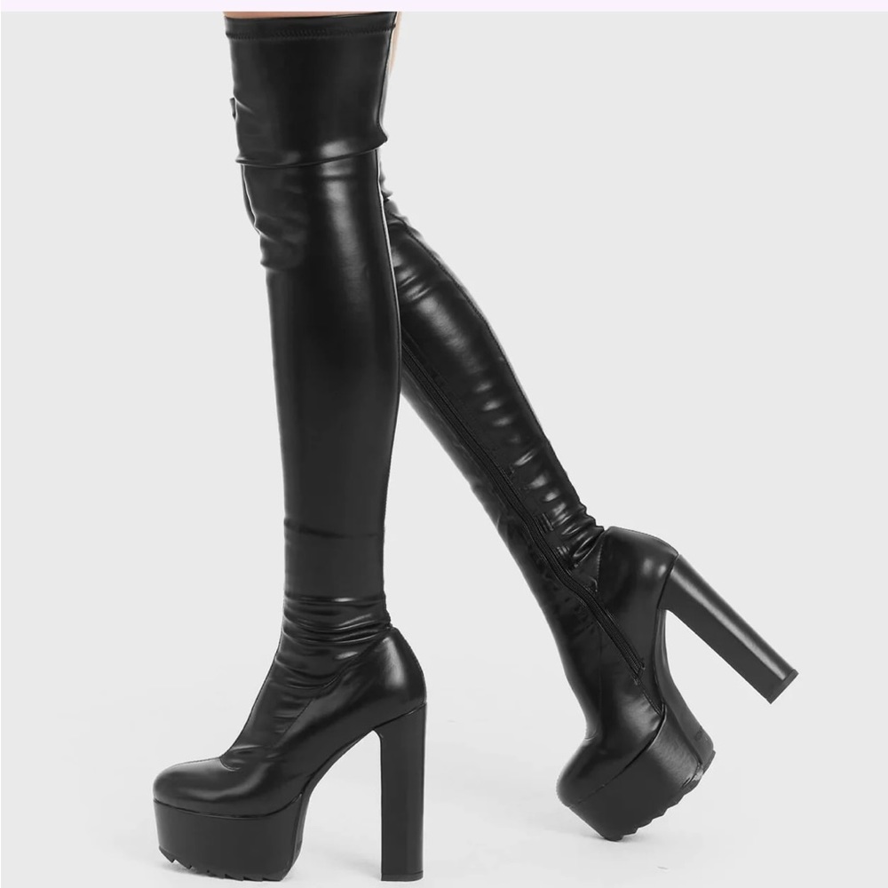 Chasing Highs Platform Thigh High Boots